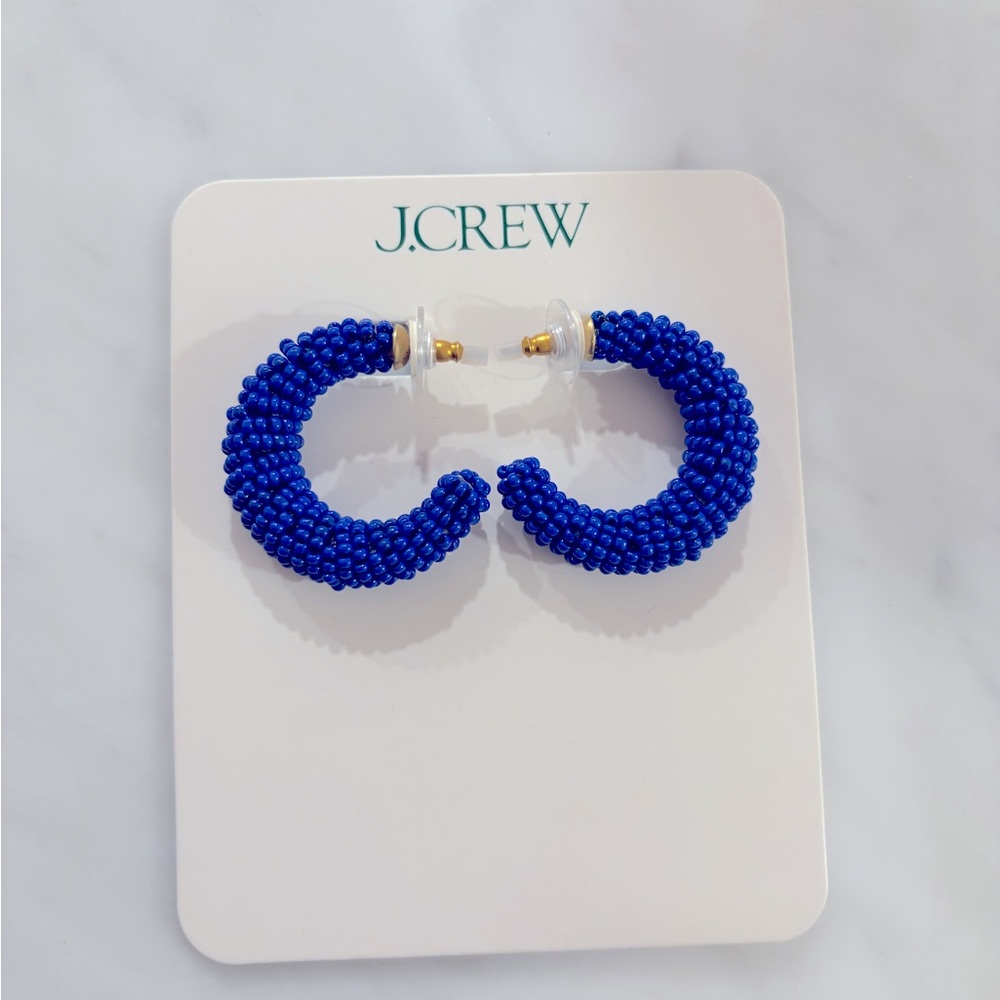 J crew headed hoop earrings